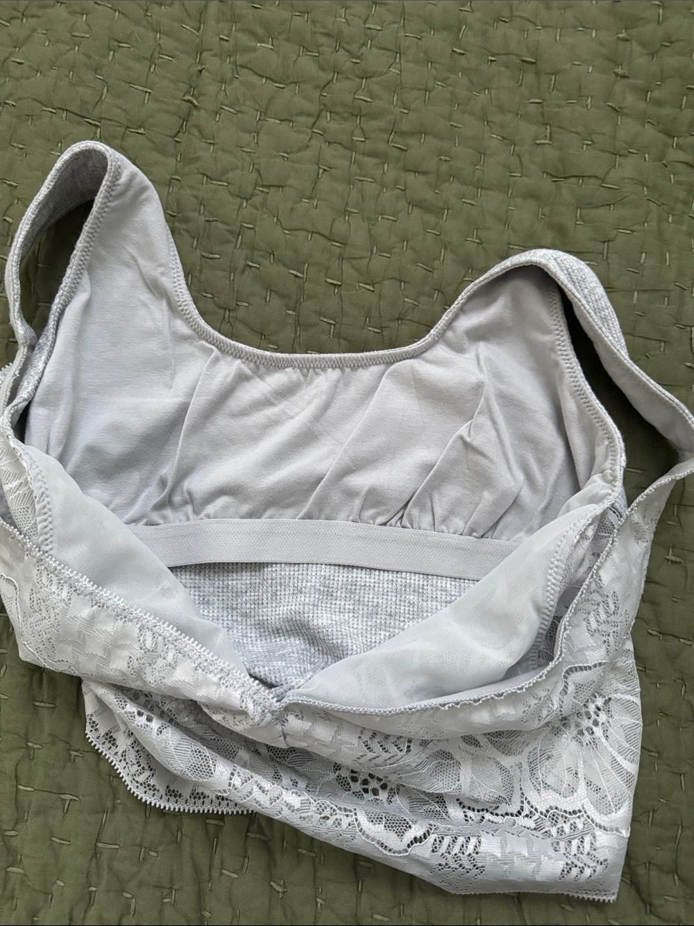 Aerie Dover /Gray Lace Bralette Tank - Picture 5 of 7